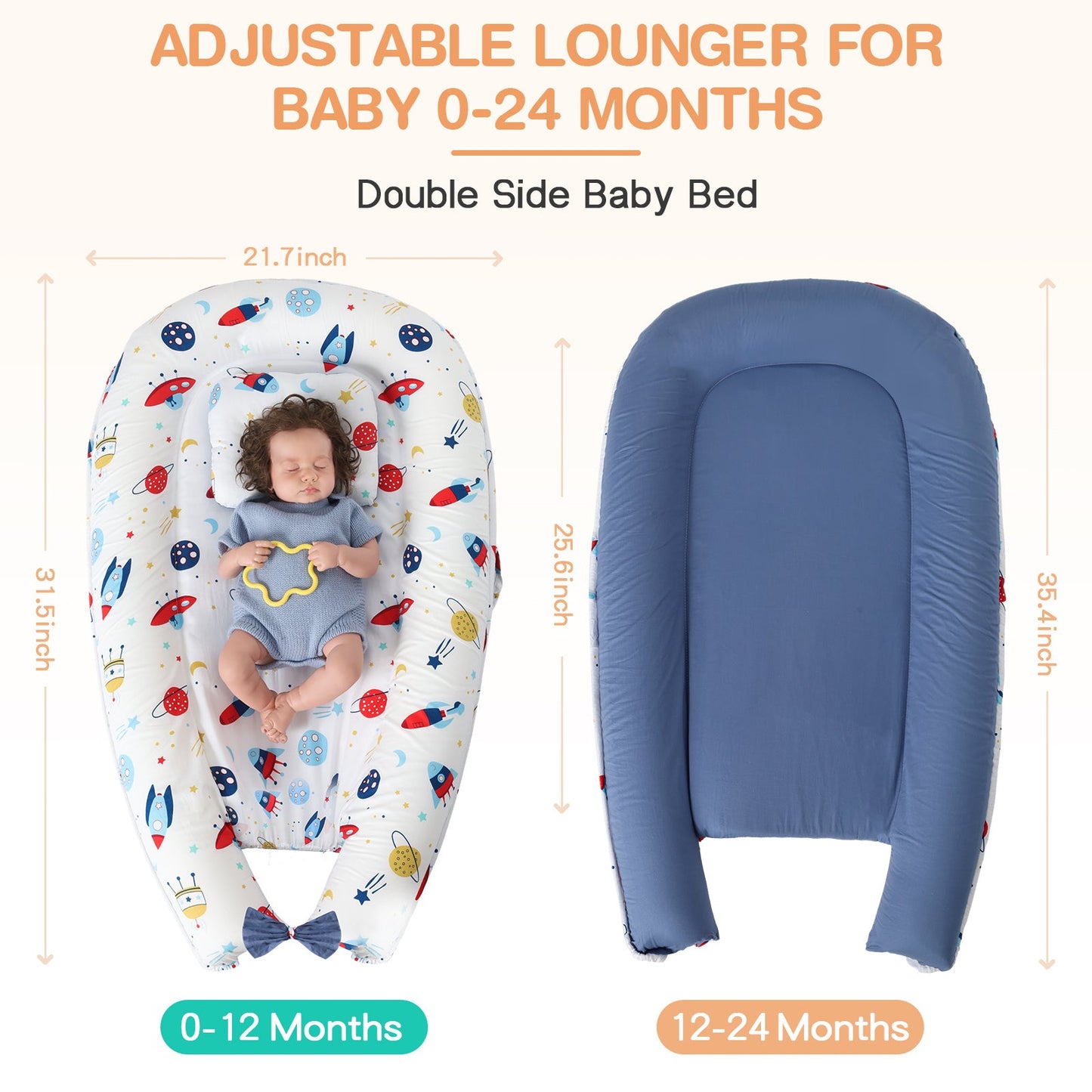 Baby's Crib pure Cotton Sleeve , High-grade Memory Foam, Inner Core,